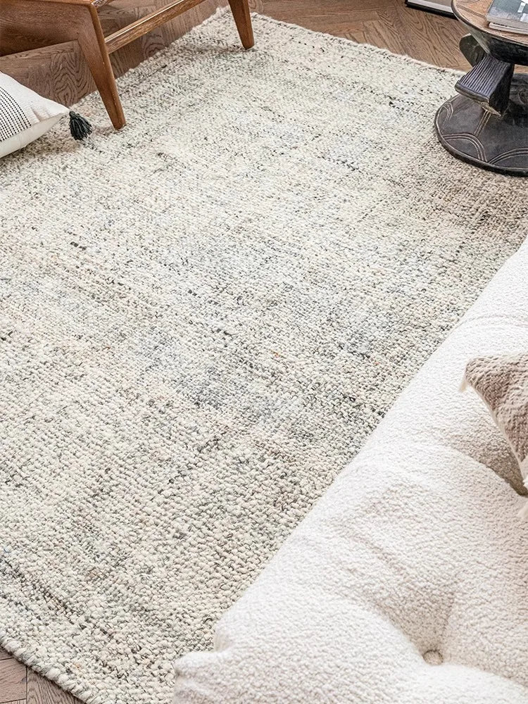 Velora™ – Effen Handgemaakt Wollen Vloerkleed