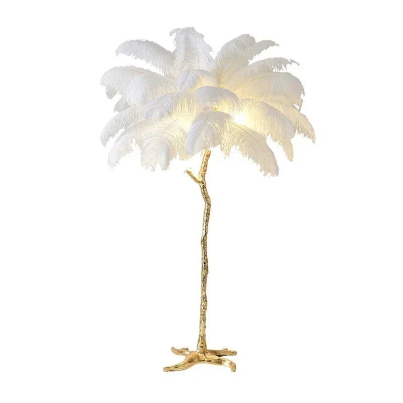 Merovia™ Luxe Struisvogel Veren Vloerlamp