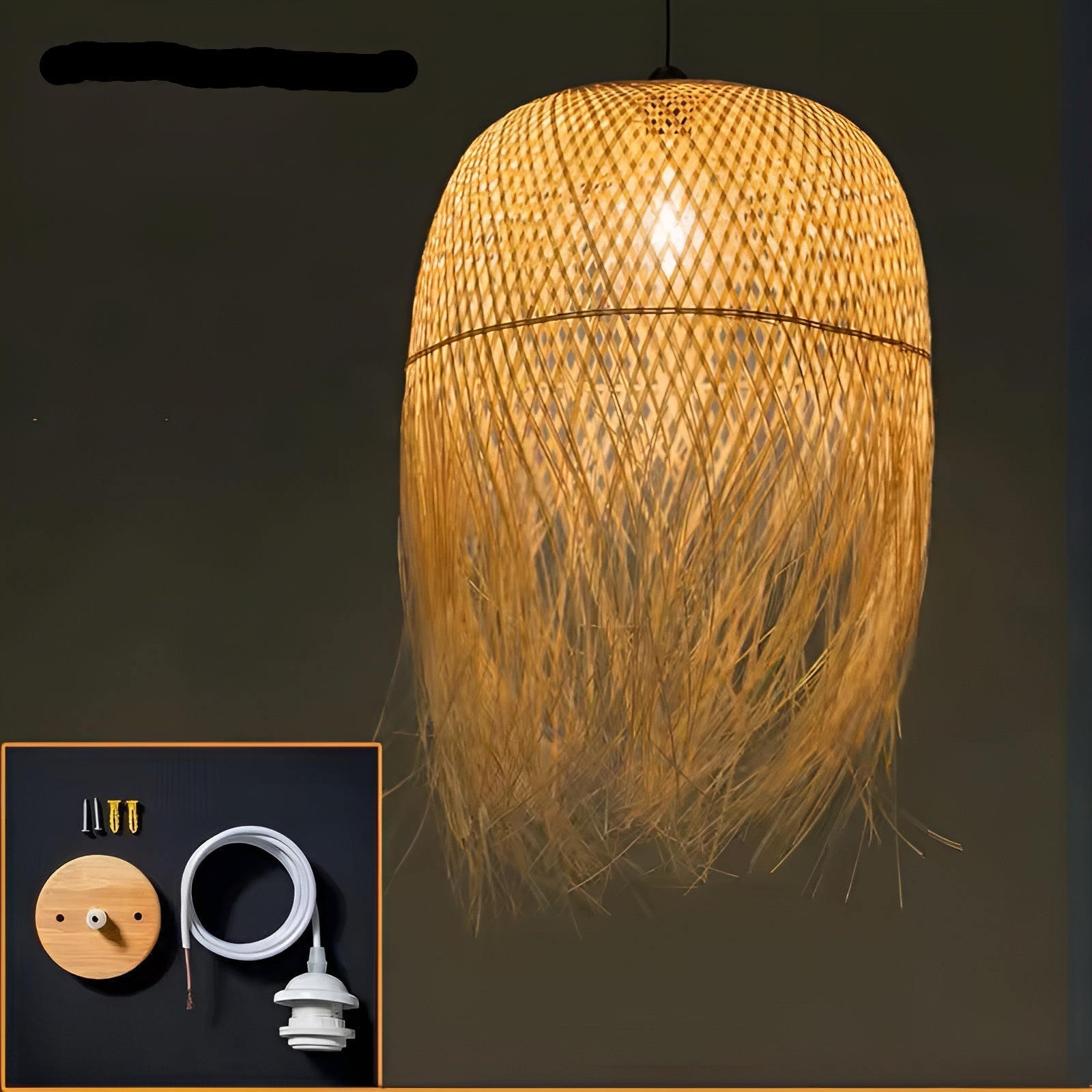 BambuWeave Hanglamp – Handgemaakt van Natuurlijk Bamboe & Rotan