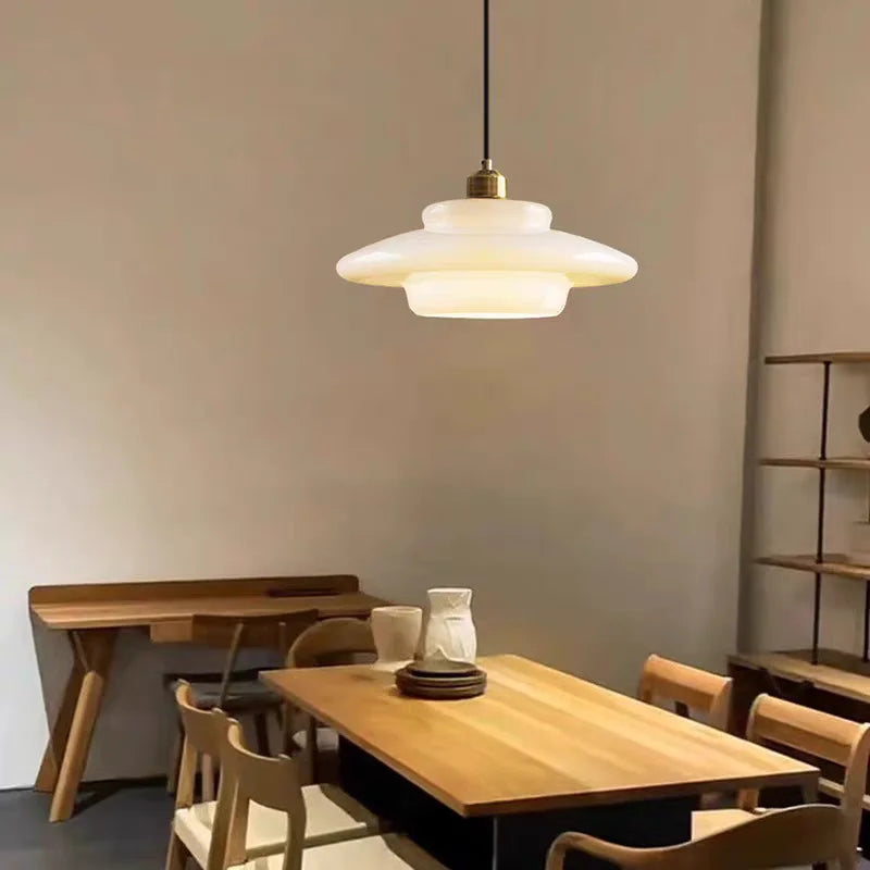 Meliora™ Vintage Glazen Kroonluchter in Melkwit Glas