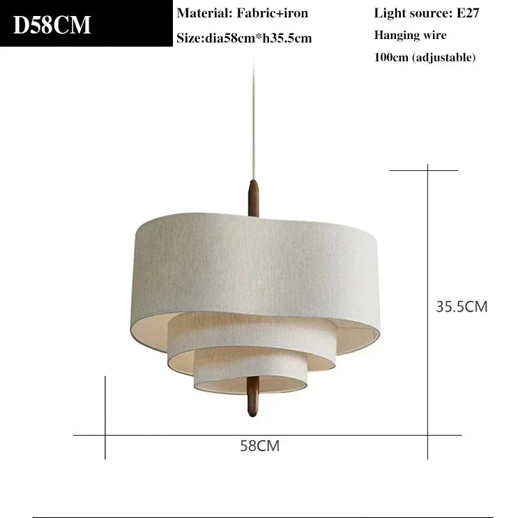 Moriva™ Wabi-Sabi Stoffen Hanglamp