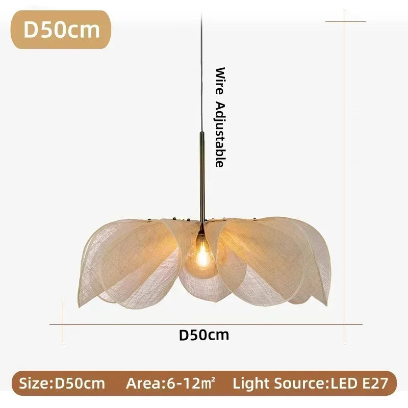 Mavera™ Wabi-Sabi Stoffen Bloem Hanglamp
