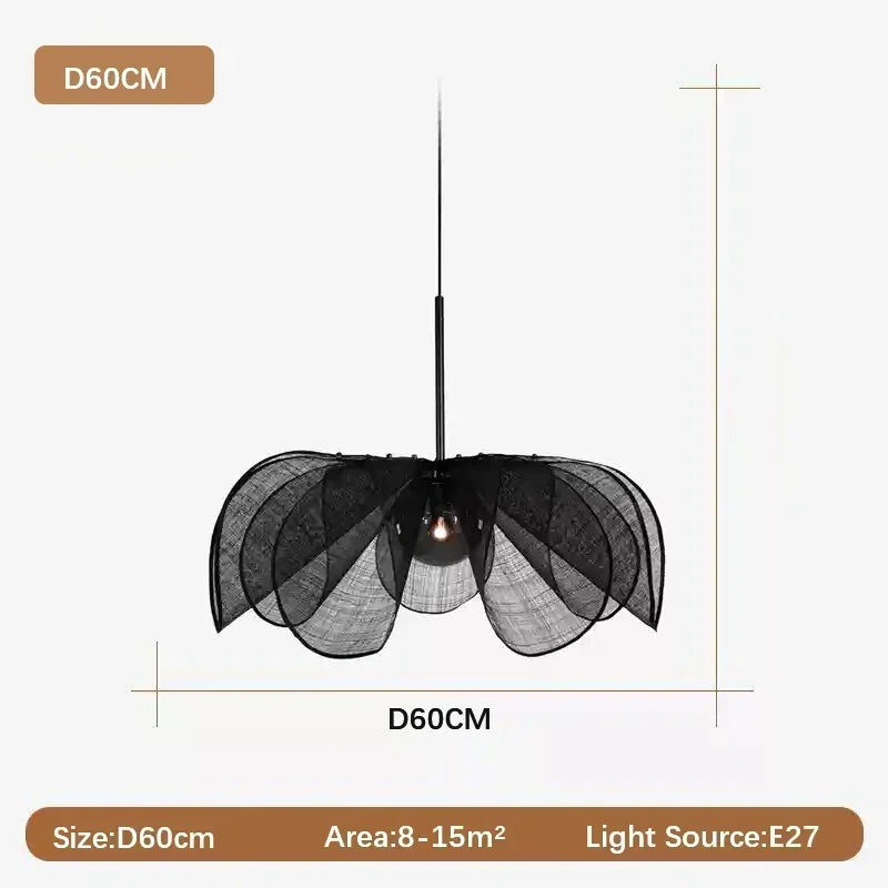 Mavera™ Wabi-Sabi Stoffen Bloem Hanglamp