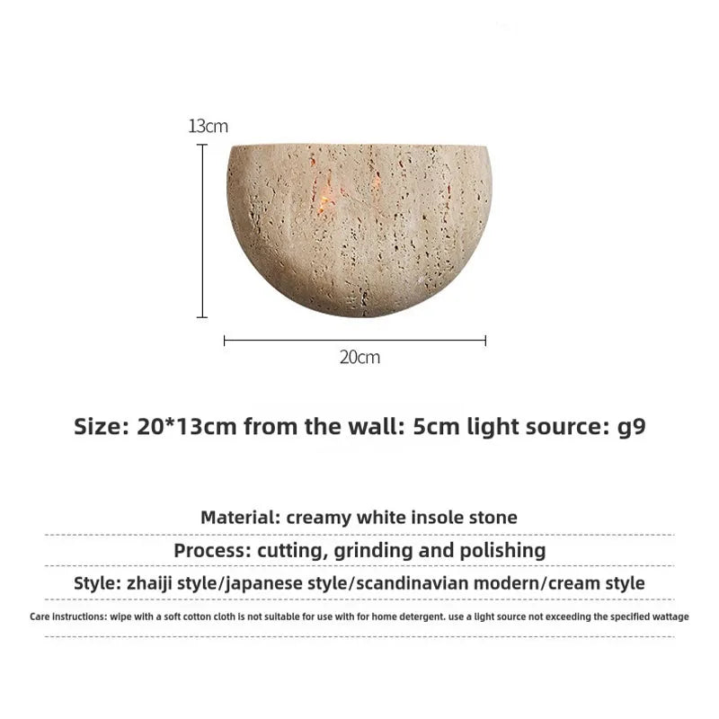 Molaro™ Natuurlijke Grotsteen Wandlamp