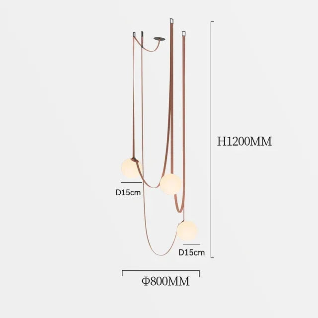 Italiaanse Lederen hanglamp