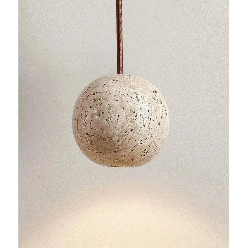 TerraLuce Travertin Hanglamp – Natuurlijke Elegantie in Wabi-Sabi Stijl
