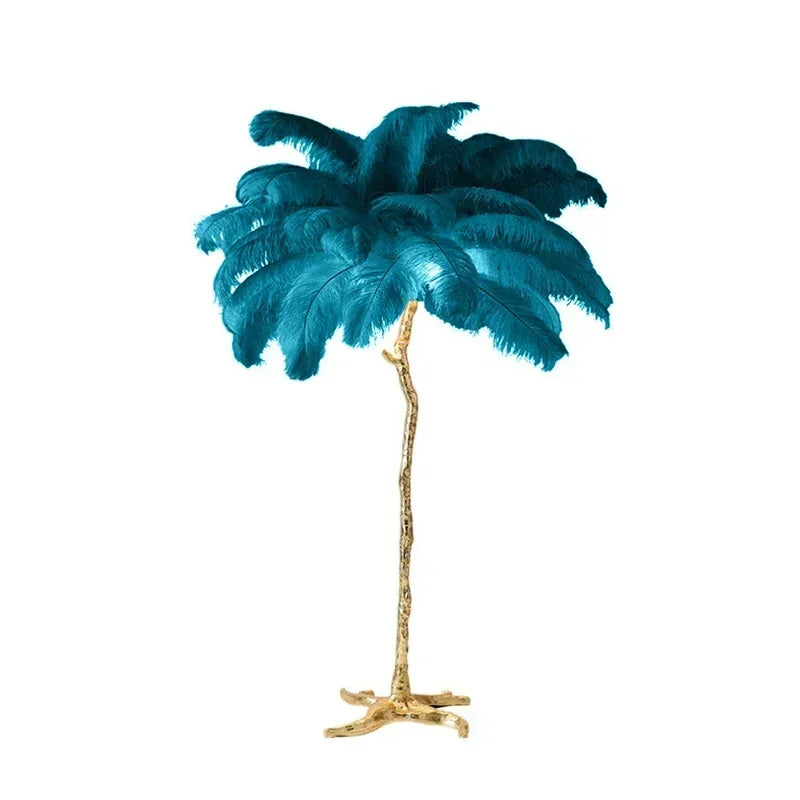 Merovia™ Luxe Struisvogel Veren Vloerlamp