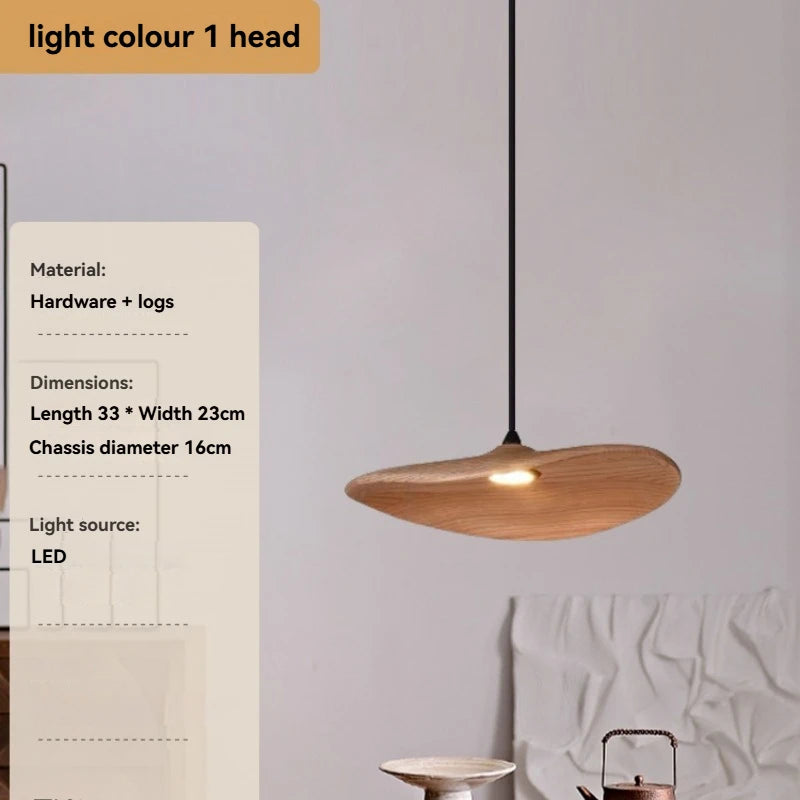 Mavento™ Tijdloze houten kroonluchter in walnootkleur