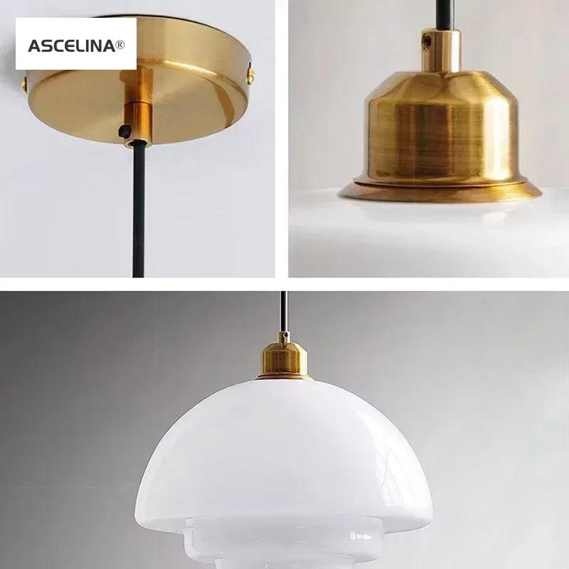 Meliora™ Vintage Glazen Kroonluchter in Melkwit Glas