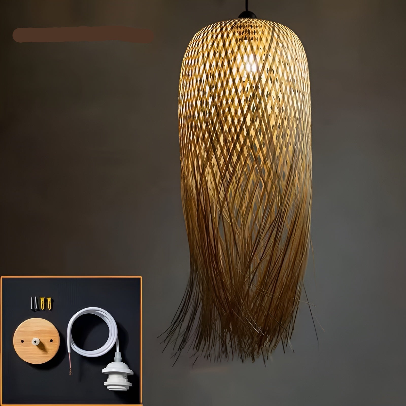 BambuWeave Hanglamp – Handgemaakt van Natuurlijk Bamboe & Rotan