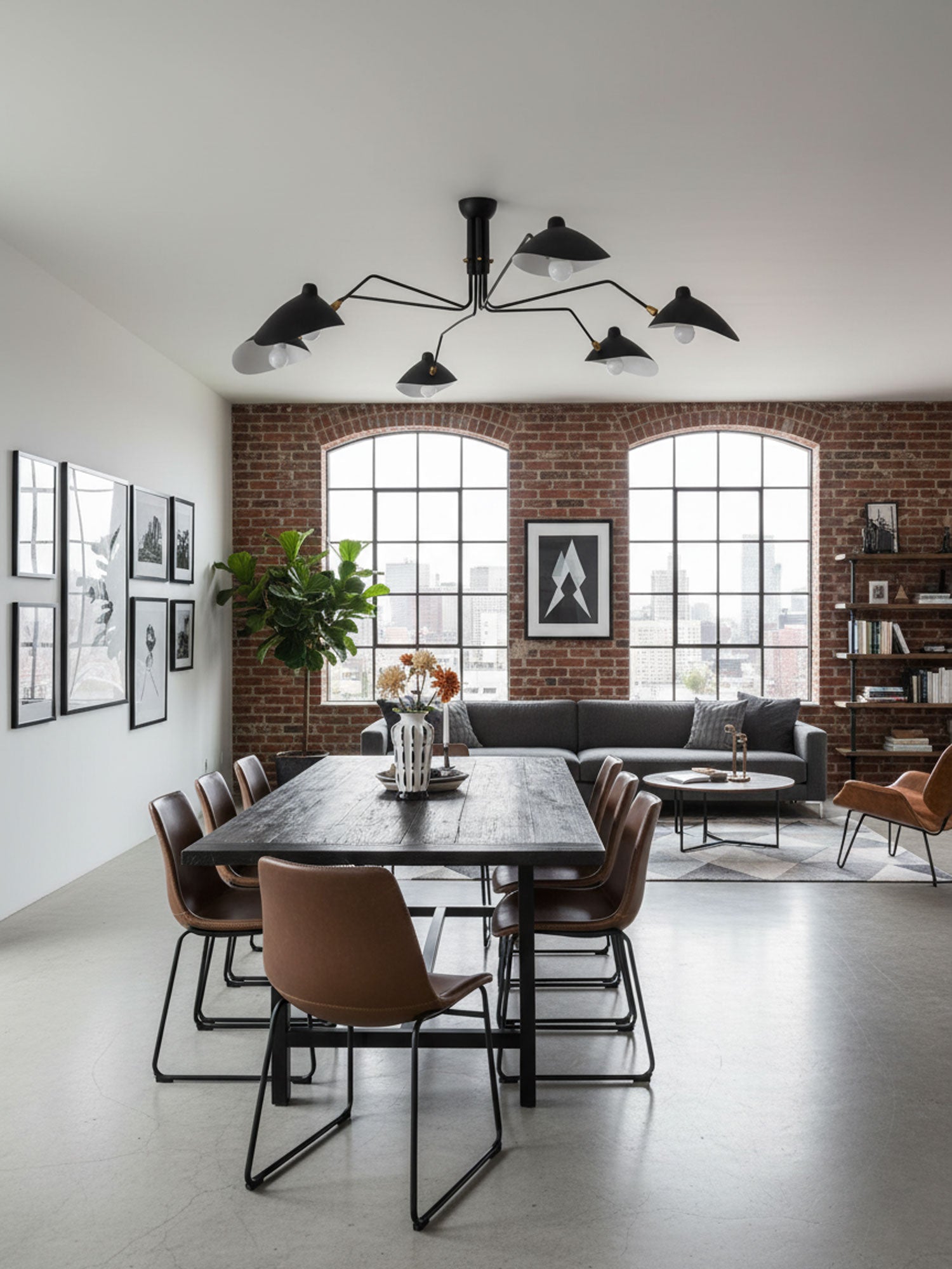 Hanglamp van metaal, aluminium en messing – Bonq