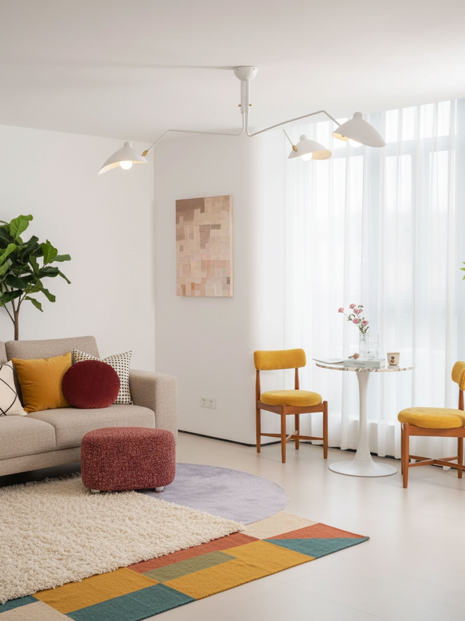 Hanglamp van metaal, aluminium en messing – Bonq