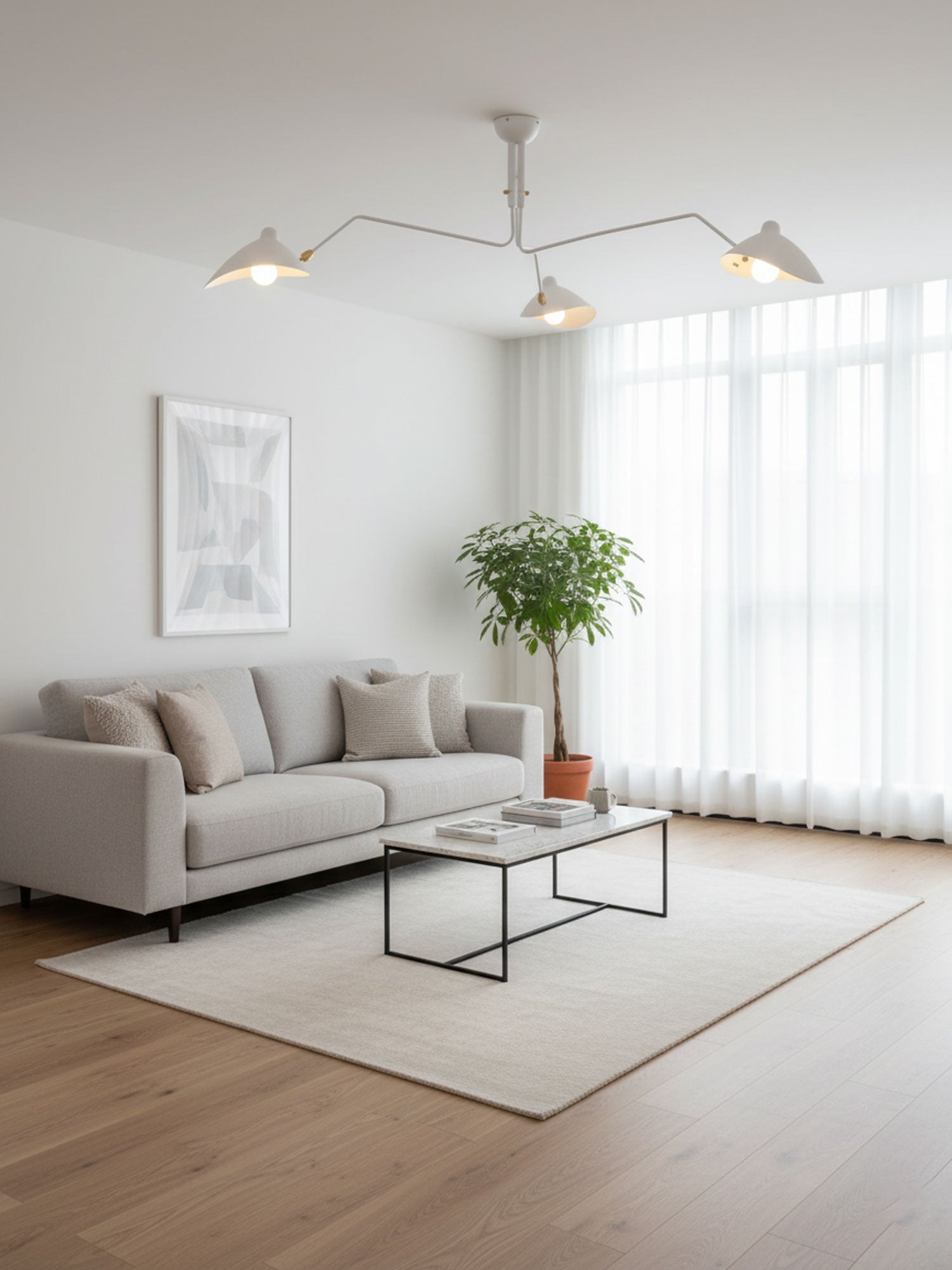 Hanglamp van metaal, aluminium en messing – Bonq