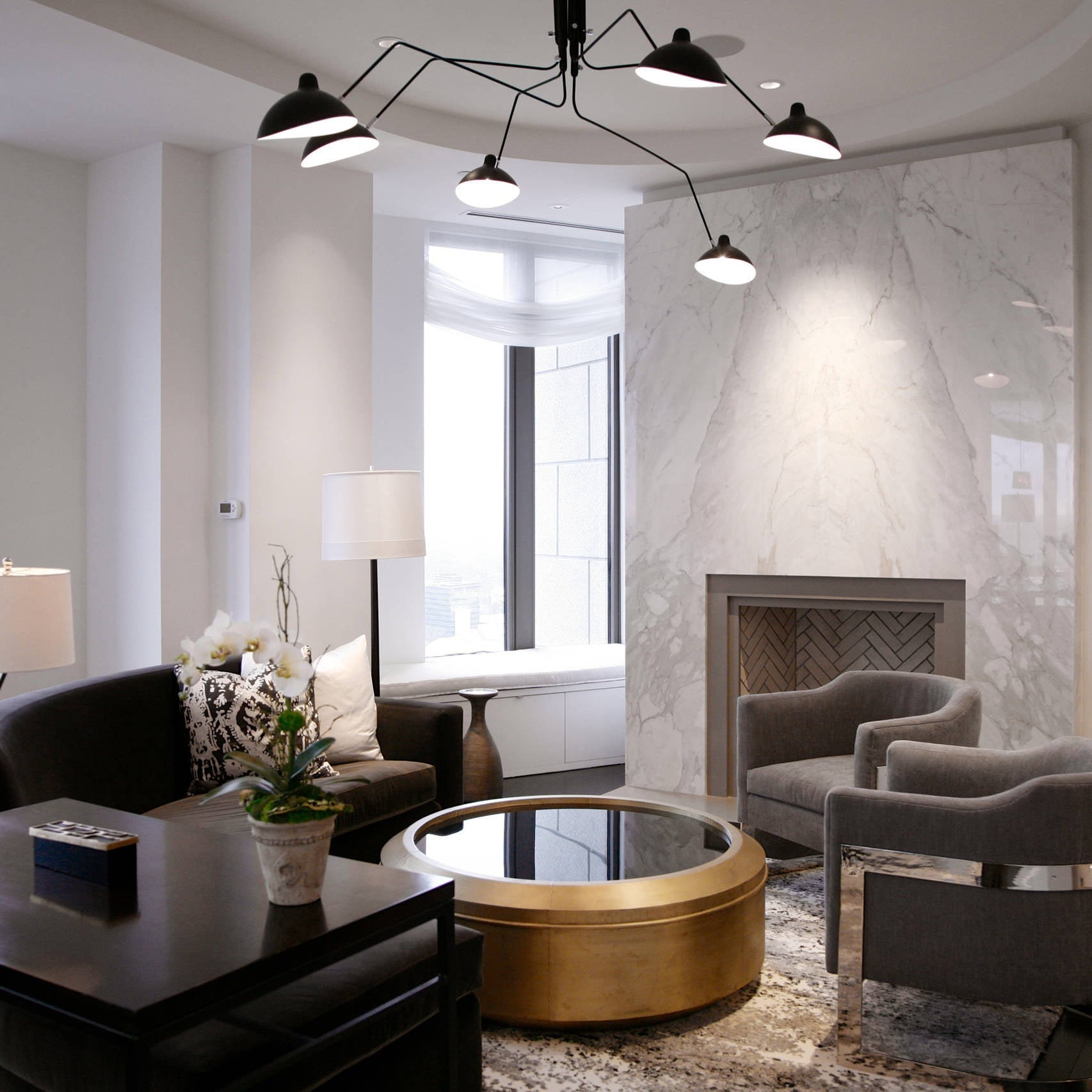 Hanglamp van metaal, aluminium en messing – Bonq