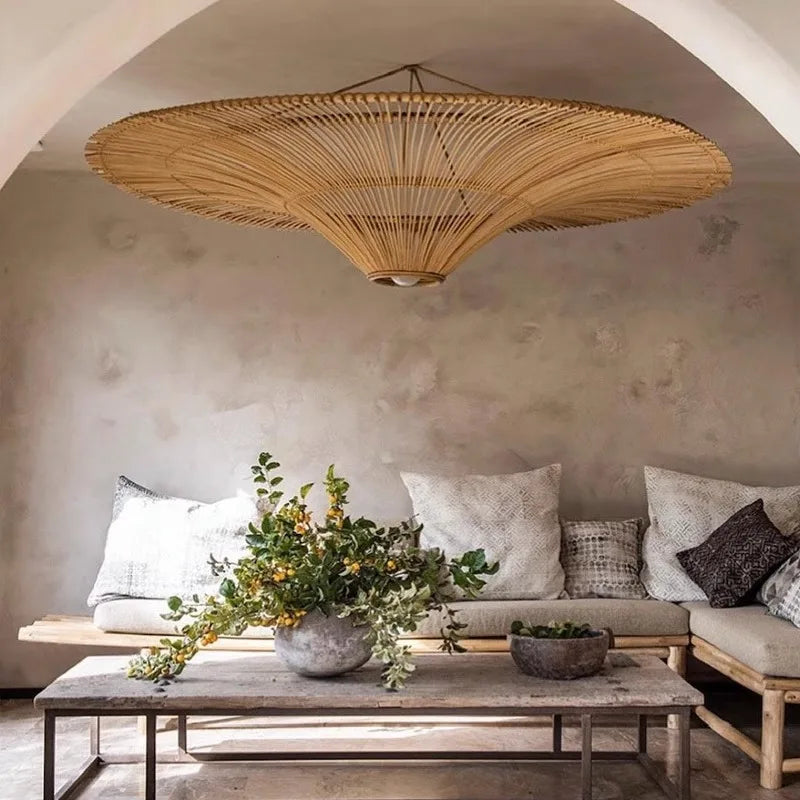 Handgemaakte Rotan Wabi-Sabi Lamp