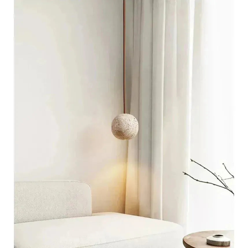 TerraLuce Travertin Hanglamp – Natuurlijke Elegantie in Wabi-Sabi Stijl