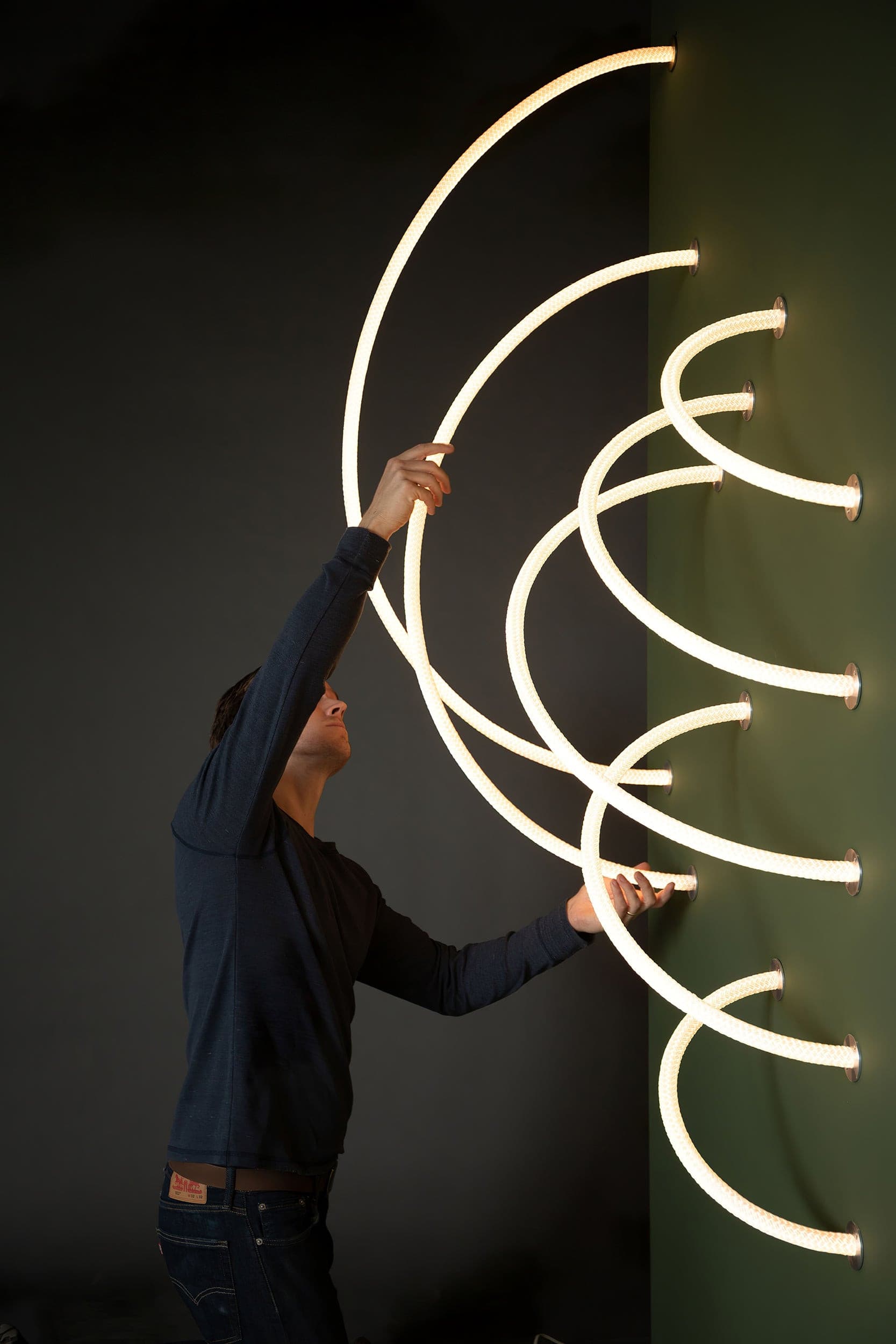 Hanglamp van silicone en metaal – Bonq