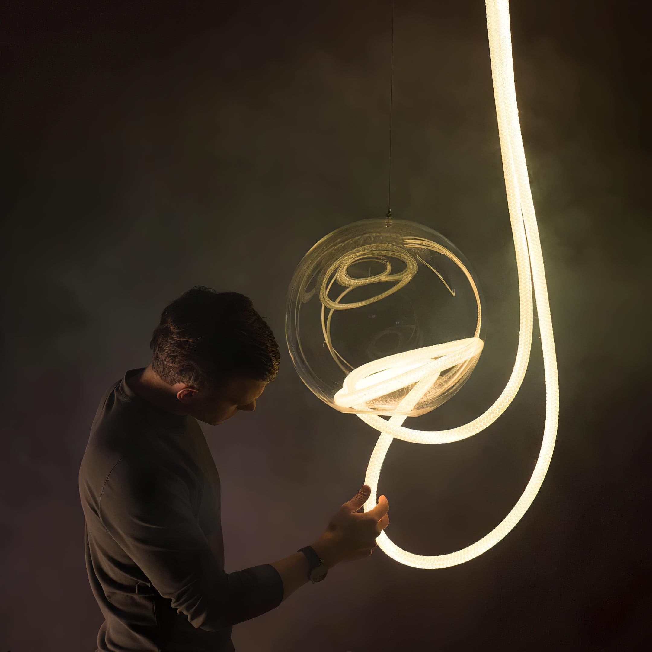 Hanglamp van silicone en metaal – Bonq