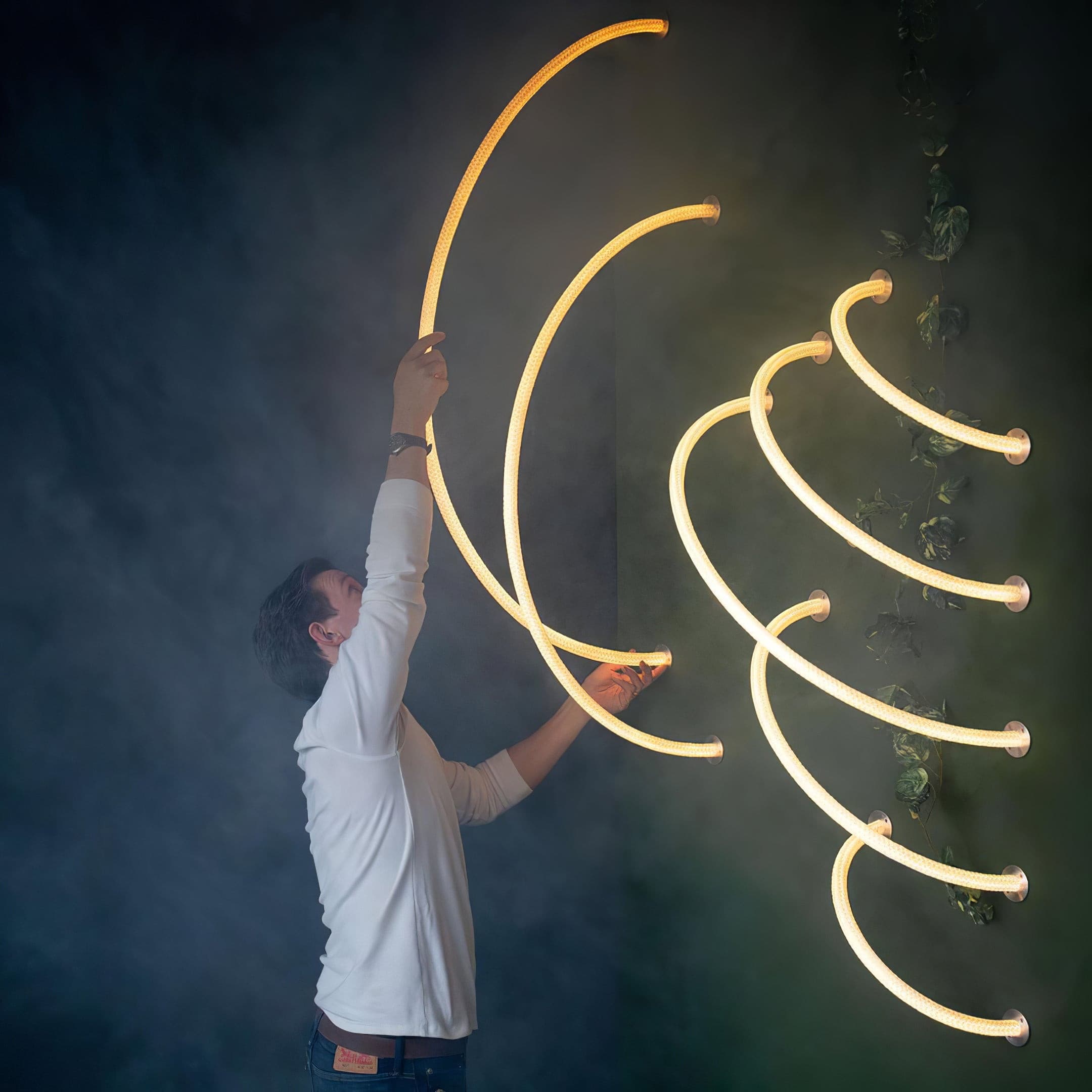 Hanglamp van silicone en metaal – Bonq