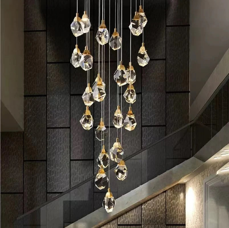 Aurelia Crystal Cascade – Luxe K9 Kristallen Hanglamp