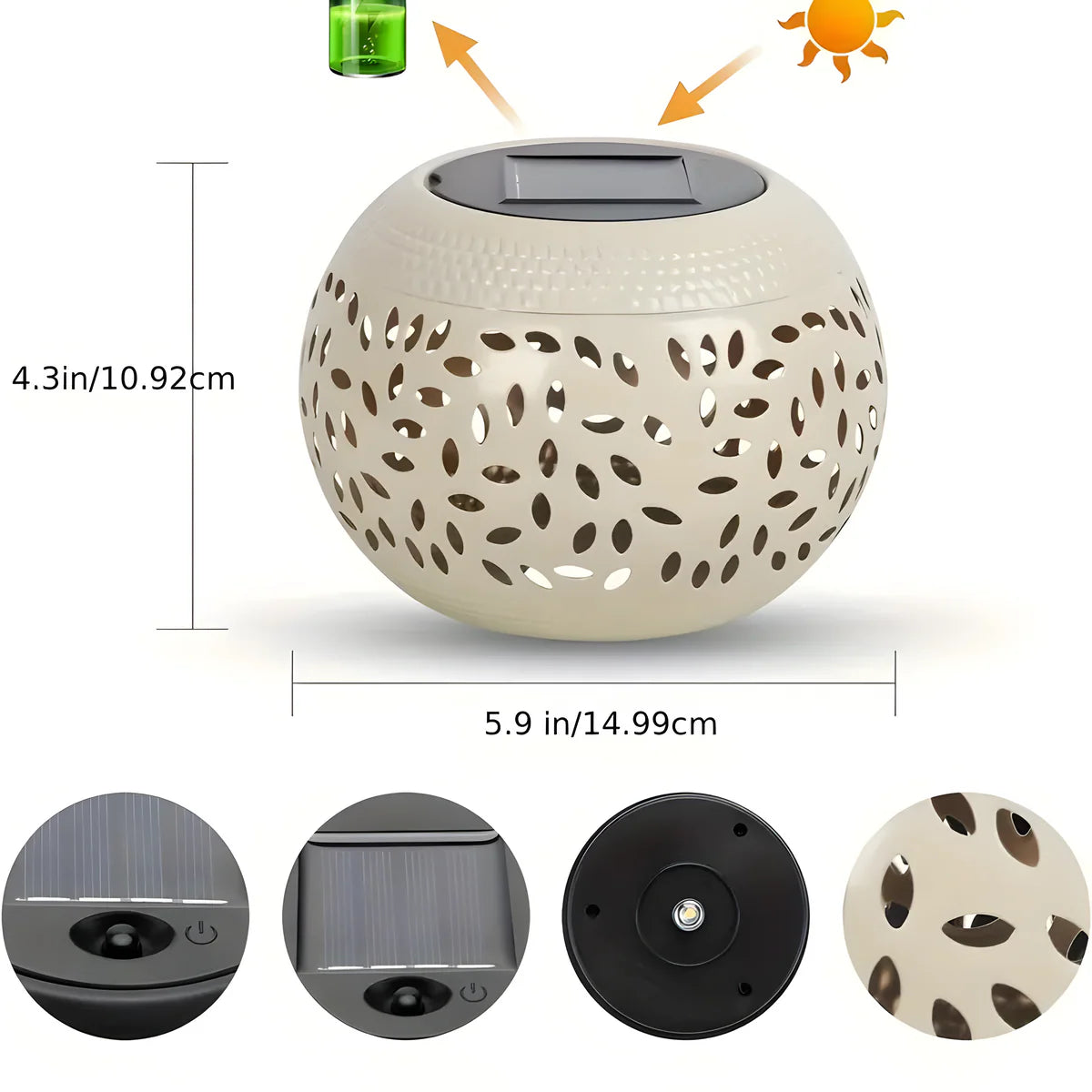 SolarGlow – Tafellampen op Zonne-energie (2-delige set)