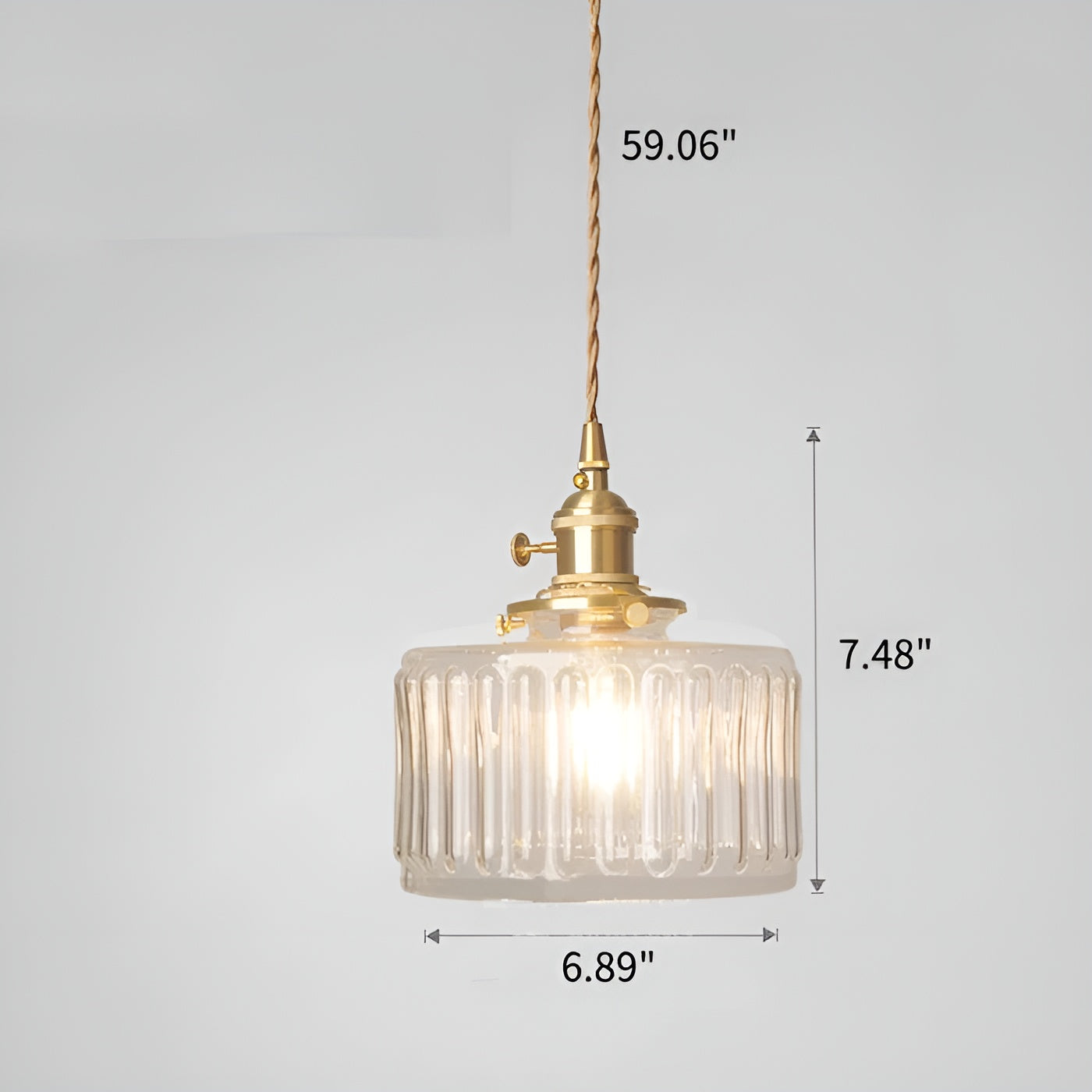 Aurivida Lamp – Elegante Glas Hanglamp met Koperen Accenten