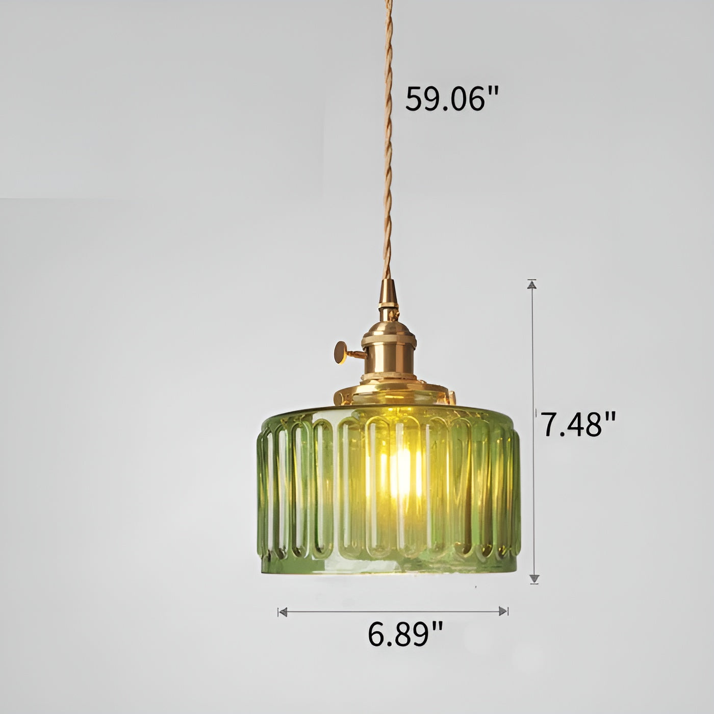 Aurivida Lamp – Elegante Glas Hanglamp met Koperen Accenten