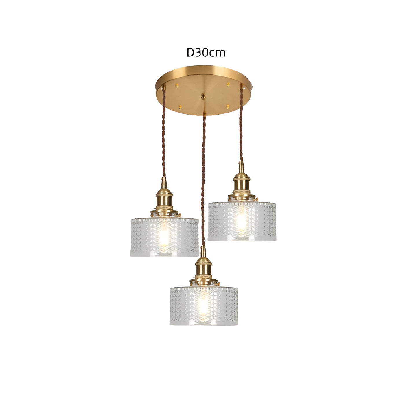 Aurivida Lamp – Elegante Glas Hanglamp met Koperen Accenten