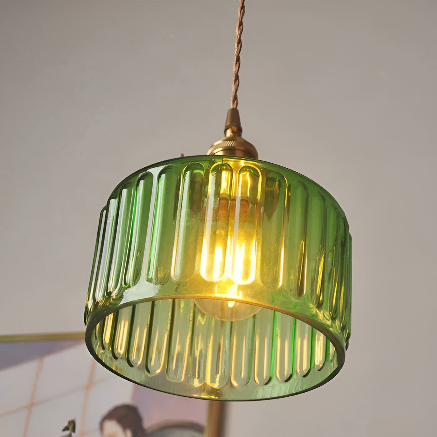 Aurivida Lamp – Elegante Glas Hanglamp met Koperen Accenten