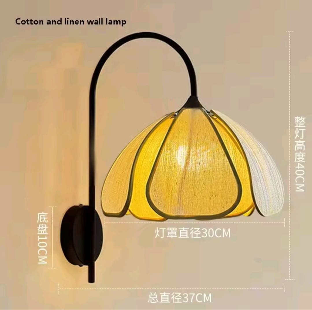 Zeyara™ Japanse Rotan Bloemblaadje Wandlamp