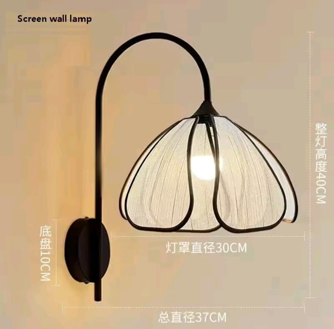 Zeyara™ Japanse Rotan Bloemblaadje Wandlamp