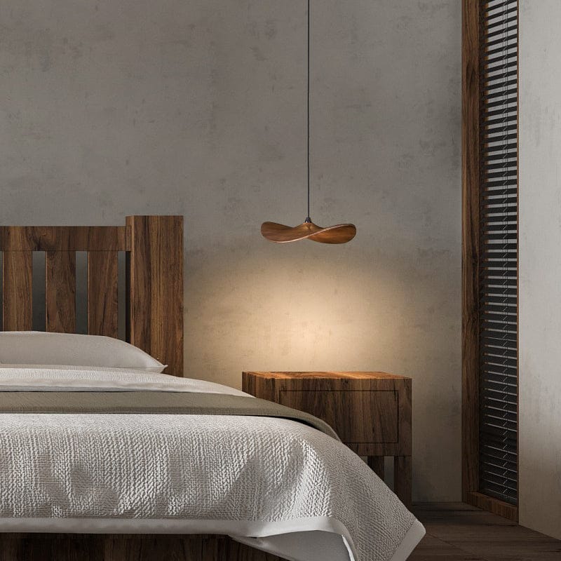 Mavento™ Tijdloze houten hanglamp in walnootkleur