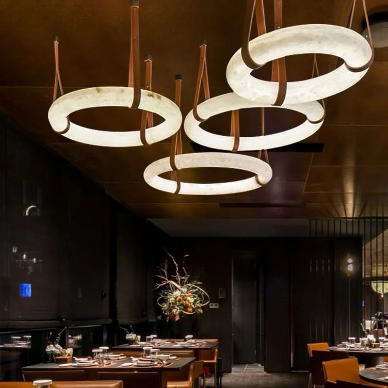 Lunari – Lederen Albast Hanglamp