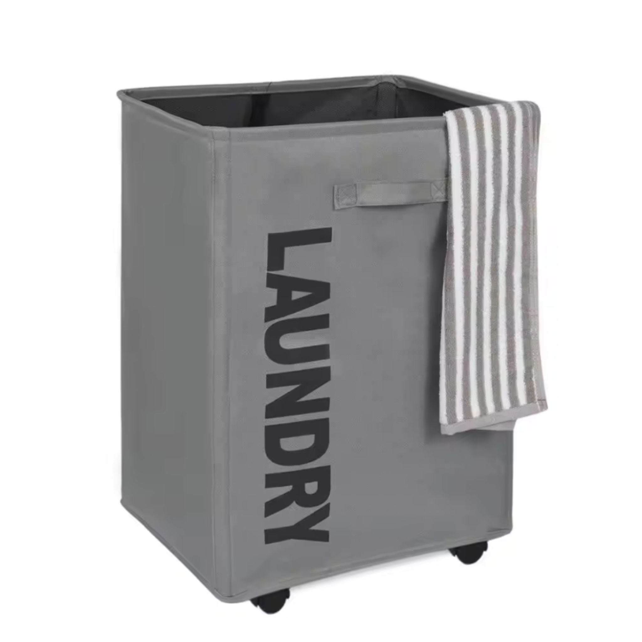 FlexiRoll™ – Plooibare Wasmand op Wieltjes | Waterdicht, Ruim & Makkelijk te Verplaatsen
