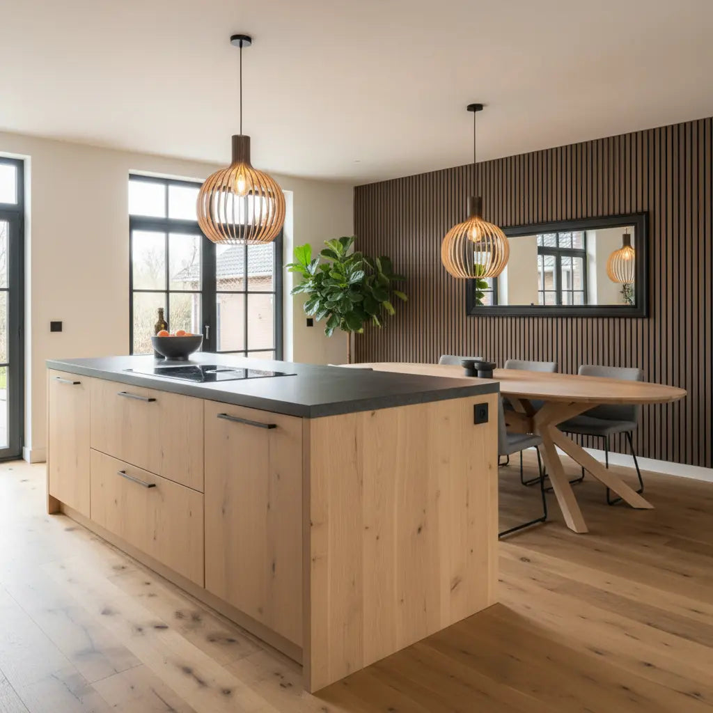 Fayrèn – Houten Hanglamp met Natuurlijke Uitstraling