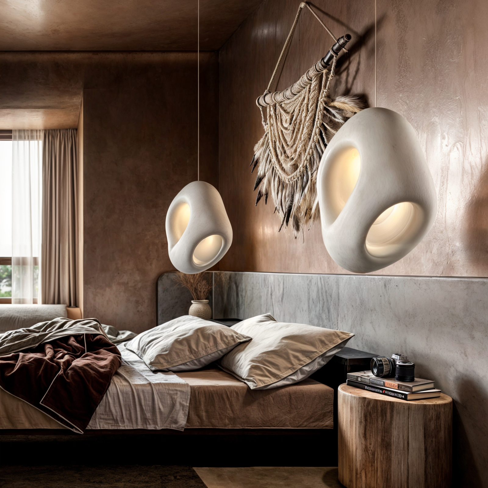 Solara – Minimalistische Tafellamp met Organisch Sculpturaal Design