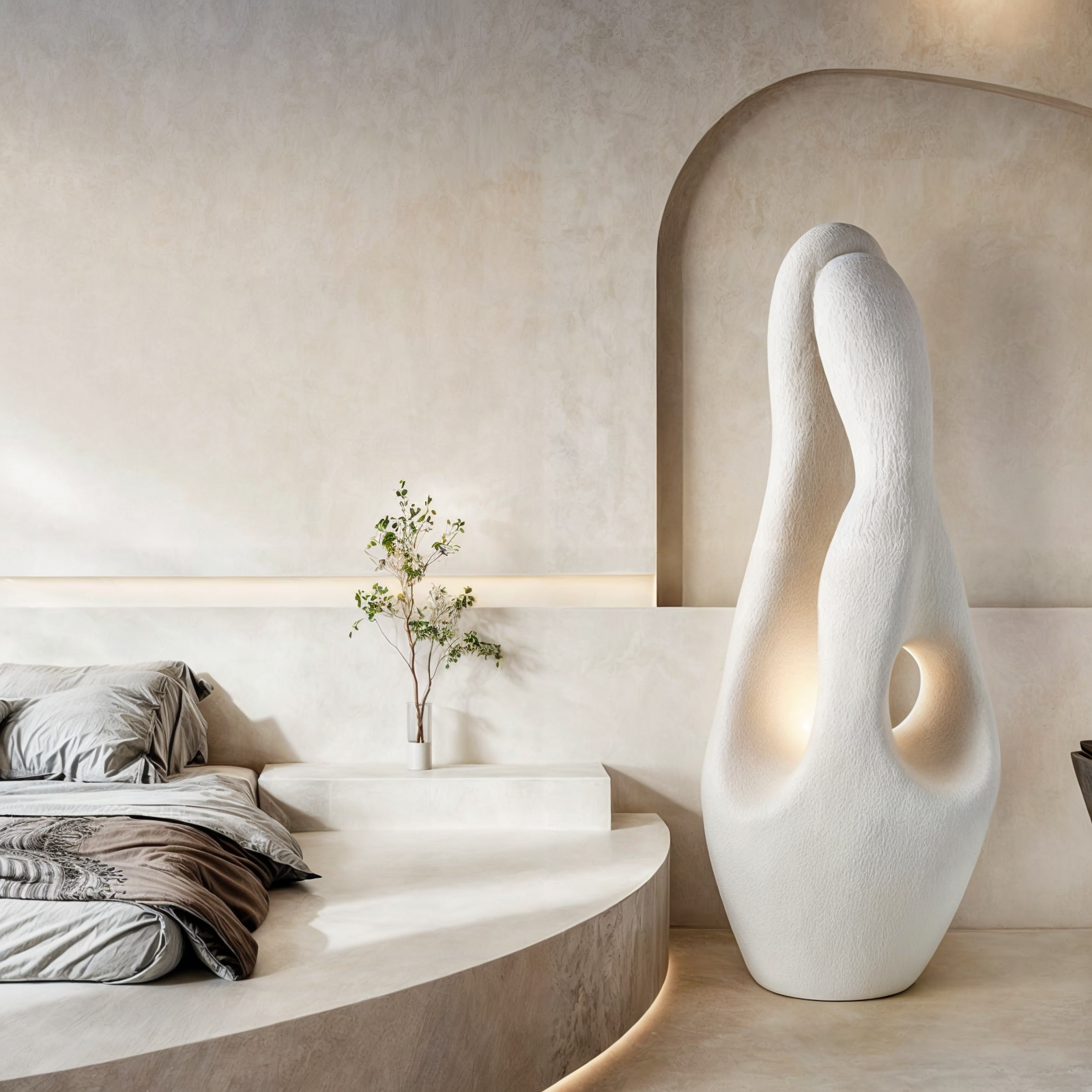 Evola – Organische Designlamp in Sculpturale Vorm