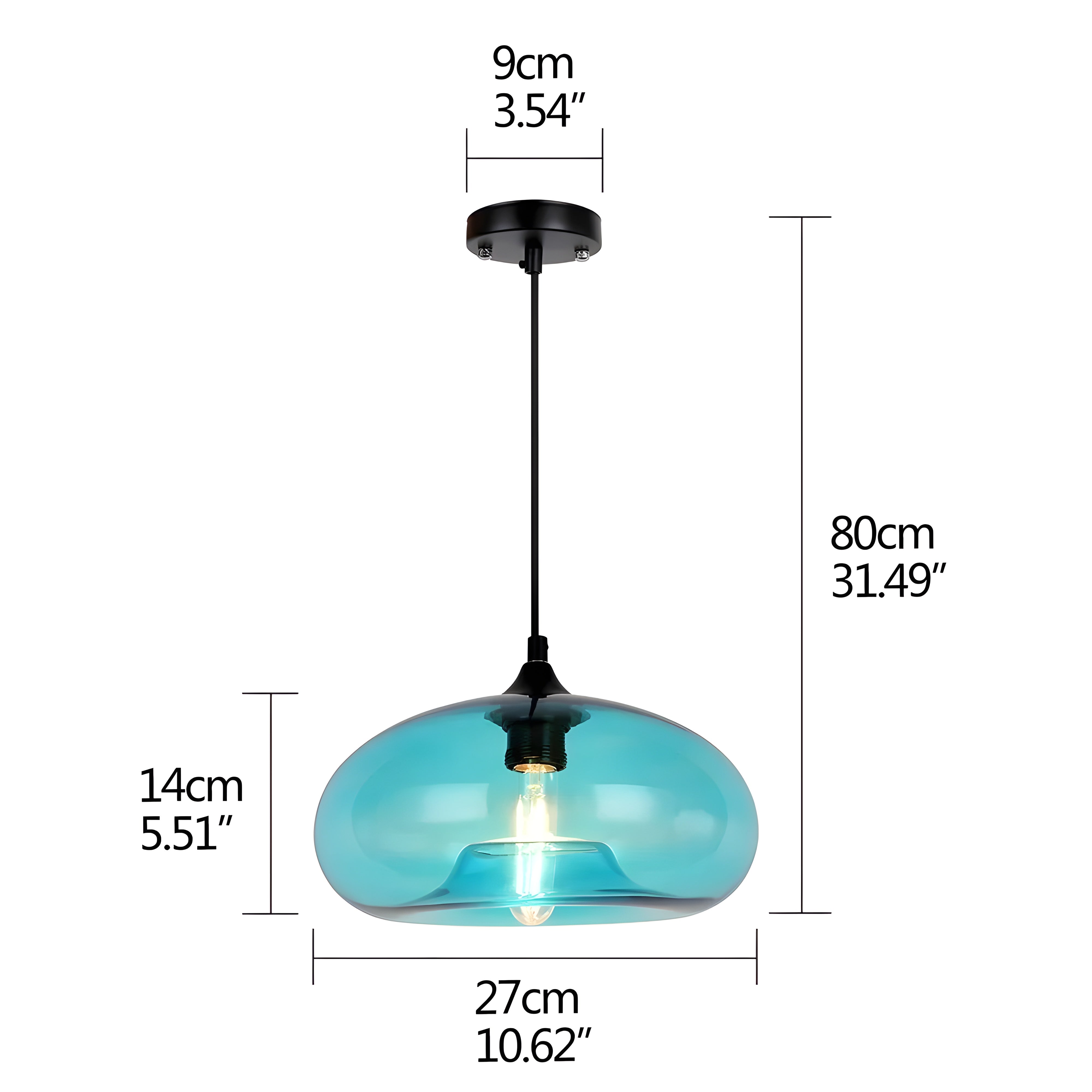 AuroraGlass Light – Kleurrijke Glazen Hanglamp in Scandinavisch Design