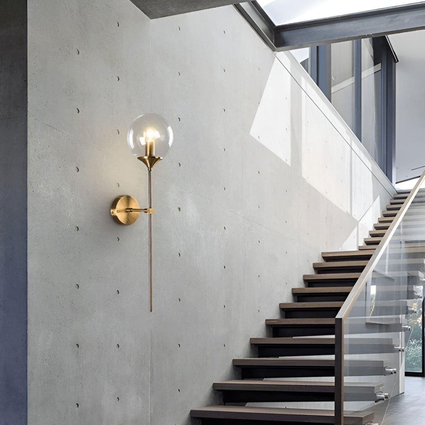 Lumisphere – Wandlamp van Glas & Goud