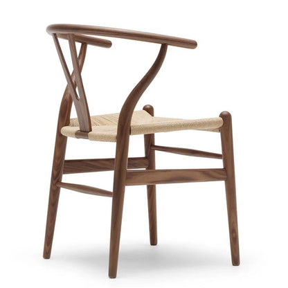 Chaville Chair – Klassieke Houten Stoel met Y-Rugleuning en Rotan Zitting