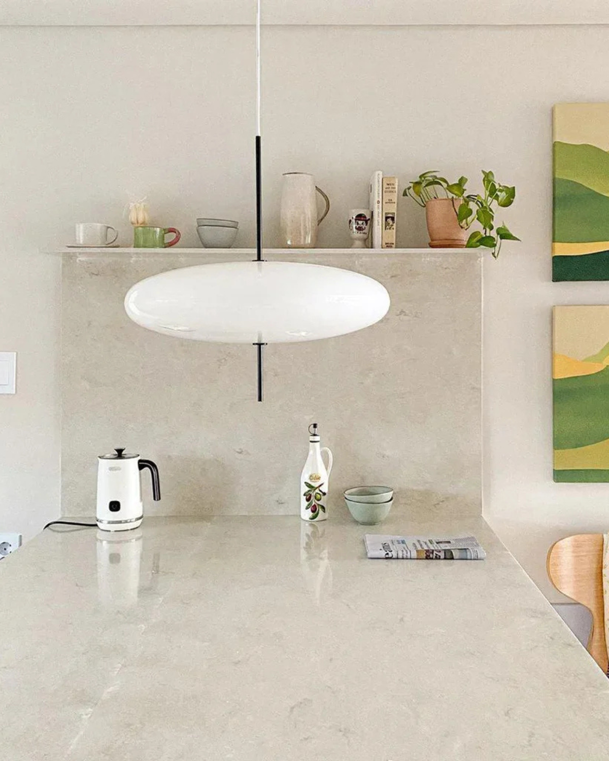 Hanglamp van acryl en ijzer  – Bonq