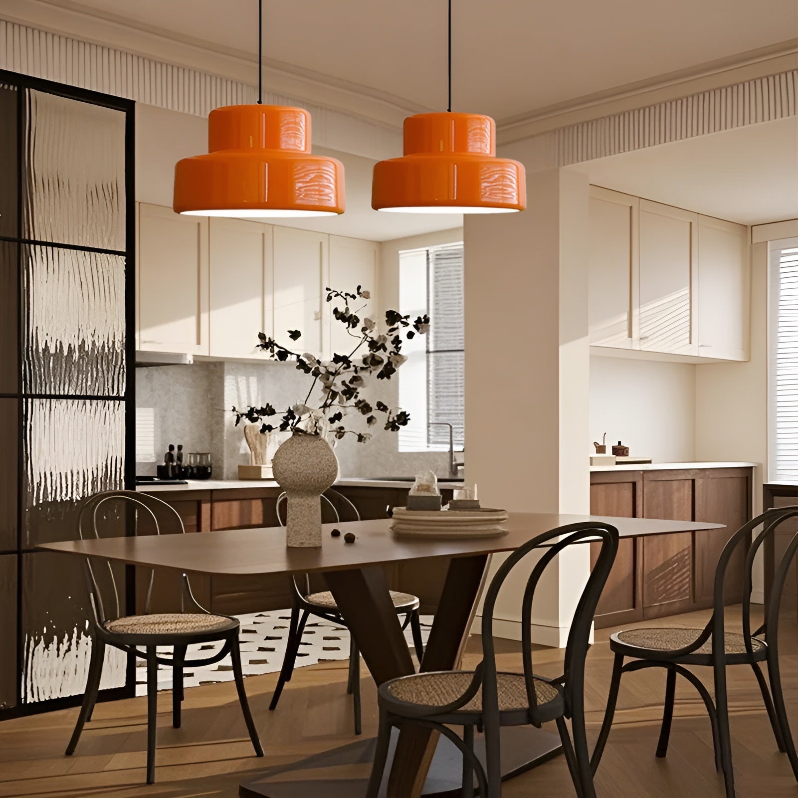 ArancioDome Hanglamp – Bauhaus Design in Levendig Oranje