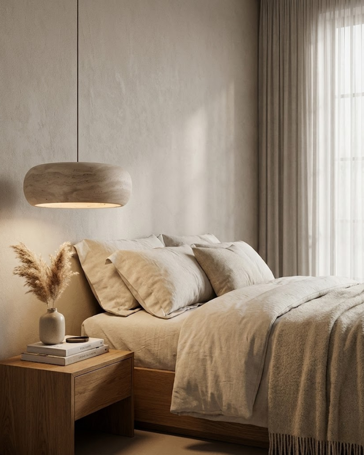 Hanglamp met steenlook afwerking – Bonq