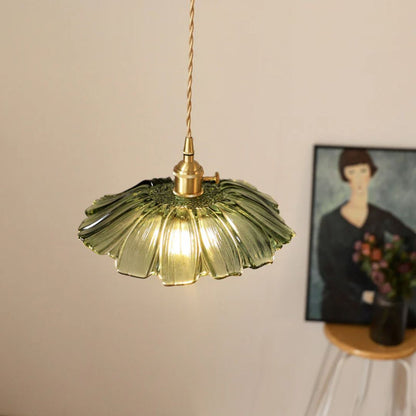 Glazen hanglamp met metalen fitting – Bonq