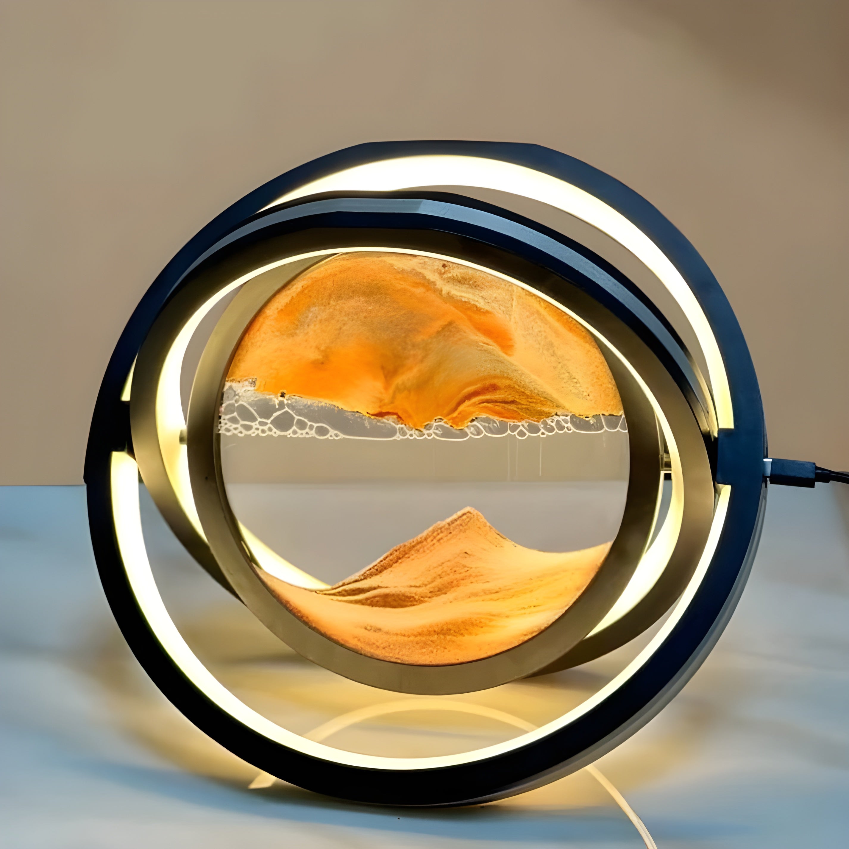 QuartzWave – LED Zandkunst Lamp