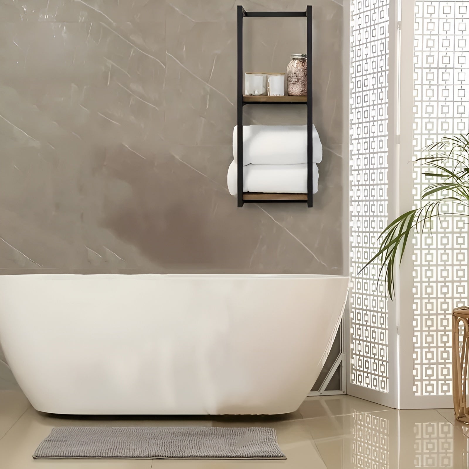 TowelEase – Minimalistische RVS Handdoekhouder voor Badkamer