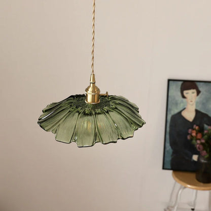 Glazen hanglamp met metalen fitting – Bonq