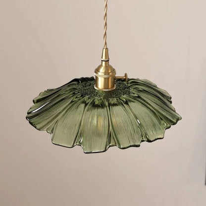 Glazen hanglamp met metalen fitting – Bonq