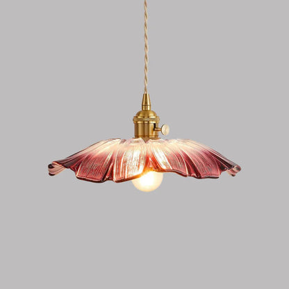 Glazen hanglamp met metalen fitting – Bonq
