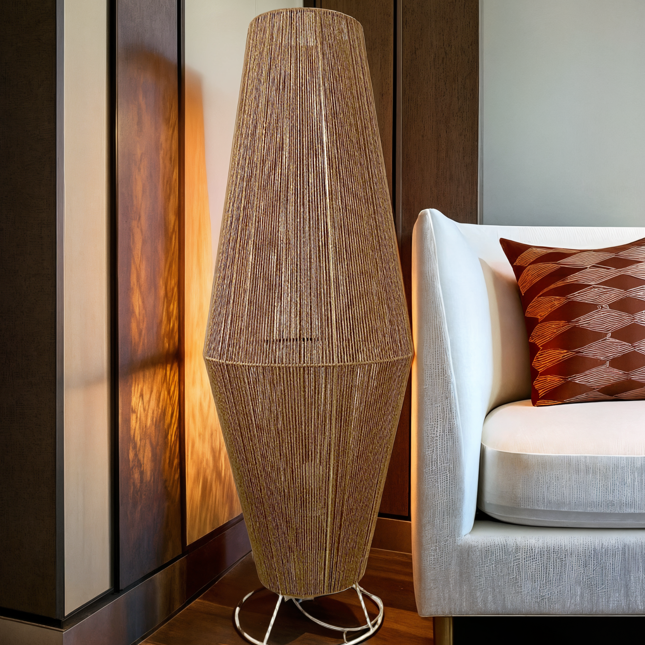 JutaLoom Vloerlamp – Handgemaakt van Natuurlijk Jute